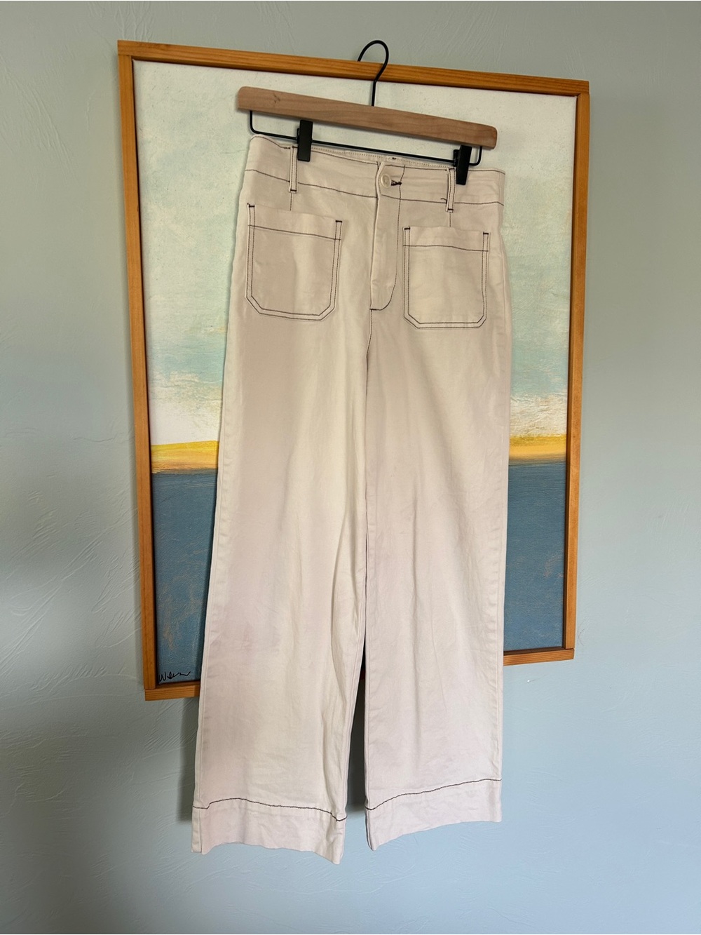 bagatelle Cream Trousers with Patch Pocket Detail